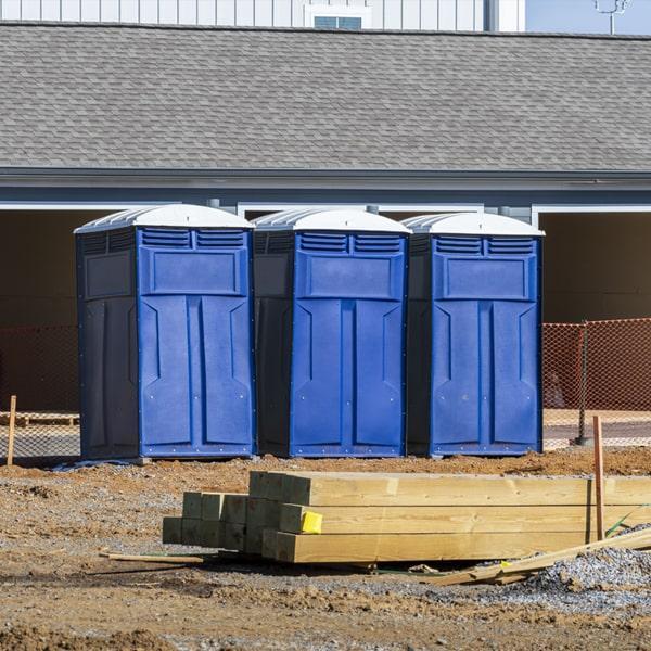 Heavy-duty construction site porta potty in Fayetteville, Arkansas