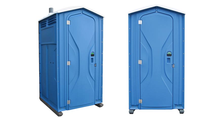 Long-term porta potty units on site in Fayetteville, Arkansas